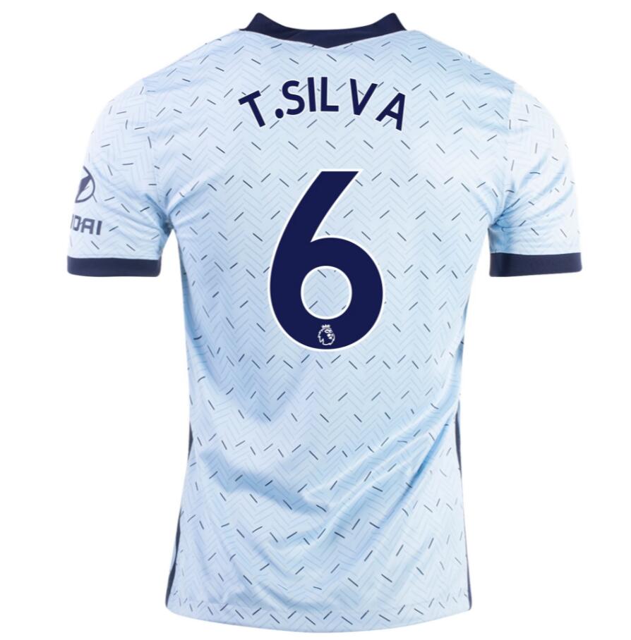 Chelsea Away Kit Soccer Jersey THIAGO SILVA #6 2020/21